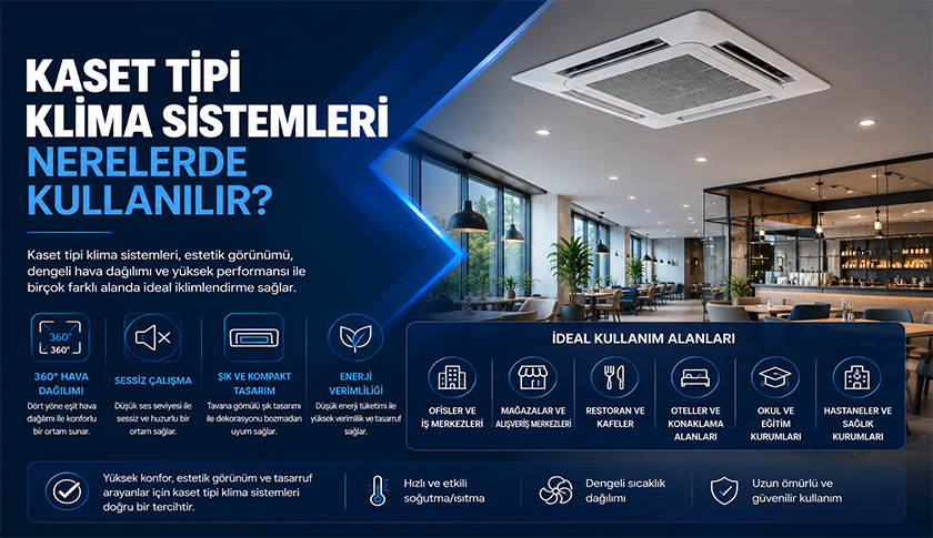 Kaset Tipi Klima Sistemleri Nerelerde Kullanılır?